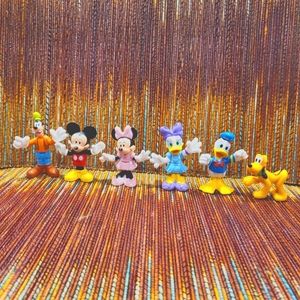 Vintage Lot of 6 Disney Mickey & Minnie Mouse, Donald & Daisy Duck, Pluto…